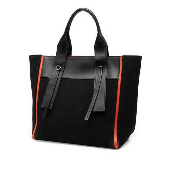 Pre Loved prada Classic Tote Bag Women Black Satchel - Picture 2 of 7